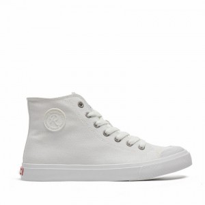 Rockfish Classic 746 Canvas Women's High-Top Sneakers White | RJM6395FI