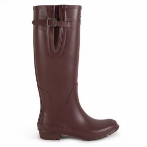 Rockfish Everyday Tall Side Adjustable Women's Wellington Boots Black Brown | WYS6084CA