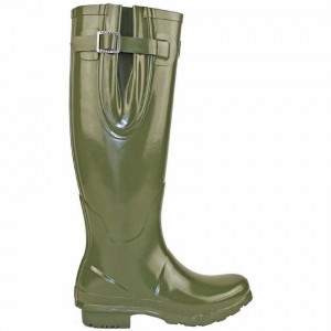 Rockfish Everyday Tall Side Adjustable Women's Wellington Boots Dark Green | XIO5865OH