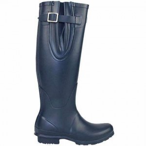 Rockfish Everyday Tall Side Adjustable Women's Wellington Boots Navy Blue | ZPL566MW