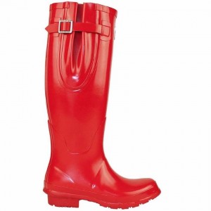 Rockfish Everyday Tall Side Adjustable Women's Wellington Boots Red | IDD545AM