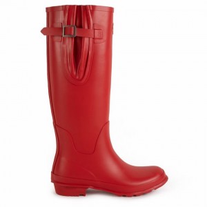 Rockfish Everyday Tall Side Adjustable Women's Wellington Boots Red | GUK836OE