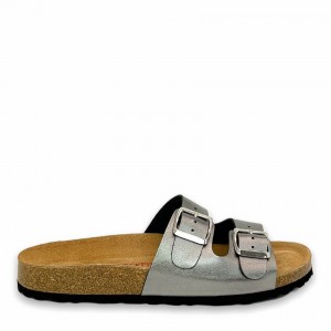 Rockfish Kendall Two-Strap Double Strap Women's Sandals Grey Silver | GUV5891VF