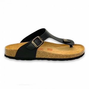 Rockfish Nixie Thong Cork Flatform Flip Flop Women's Sandals Black | NES2469II