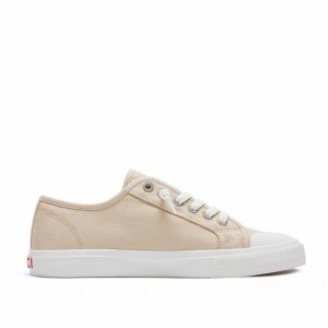 Rockfish Original 745 Lazy-lace Canvas Women's Low-Top Sneakers Beige | NNQ7335TP