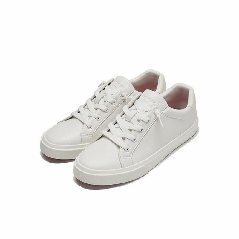 Rockfish 775 Classic Microfibre Trainers Women's Low-Top Sneakers White | CMM69KS