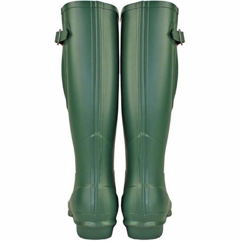 Rockfish Everyday Tall Side Adjustable Men's Wellington Boots Green | HDD35100BQ