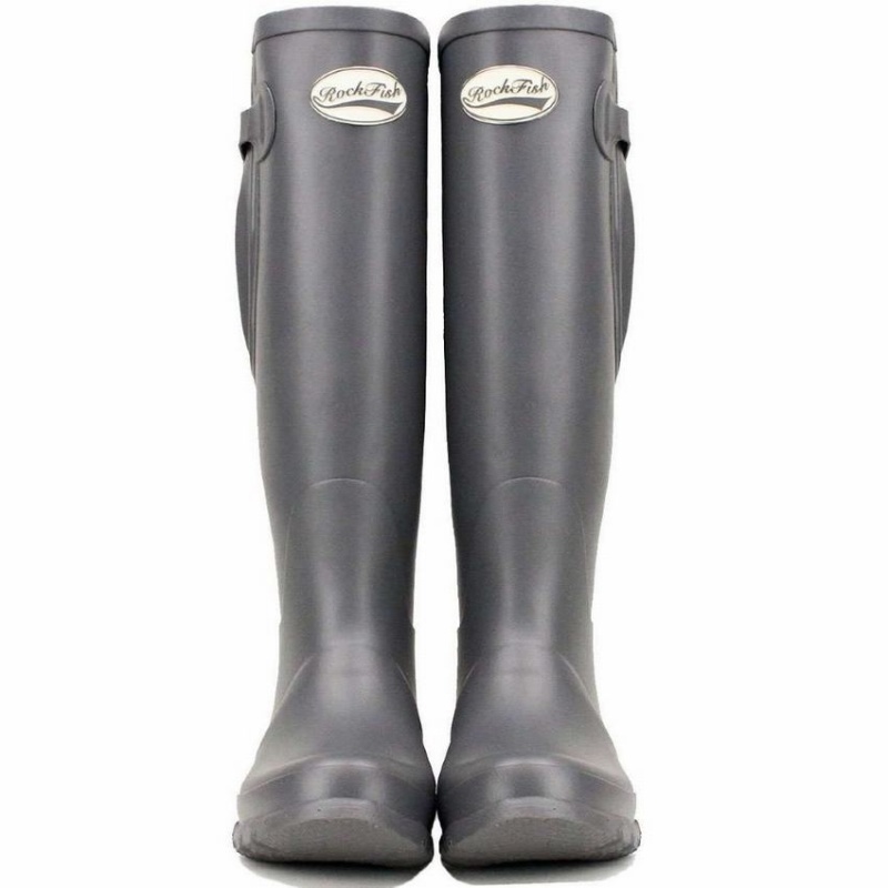 Rockfish Everyday Tall Side Adjustable Women's Wellington Boots Grey | JAA4599KD