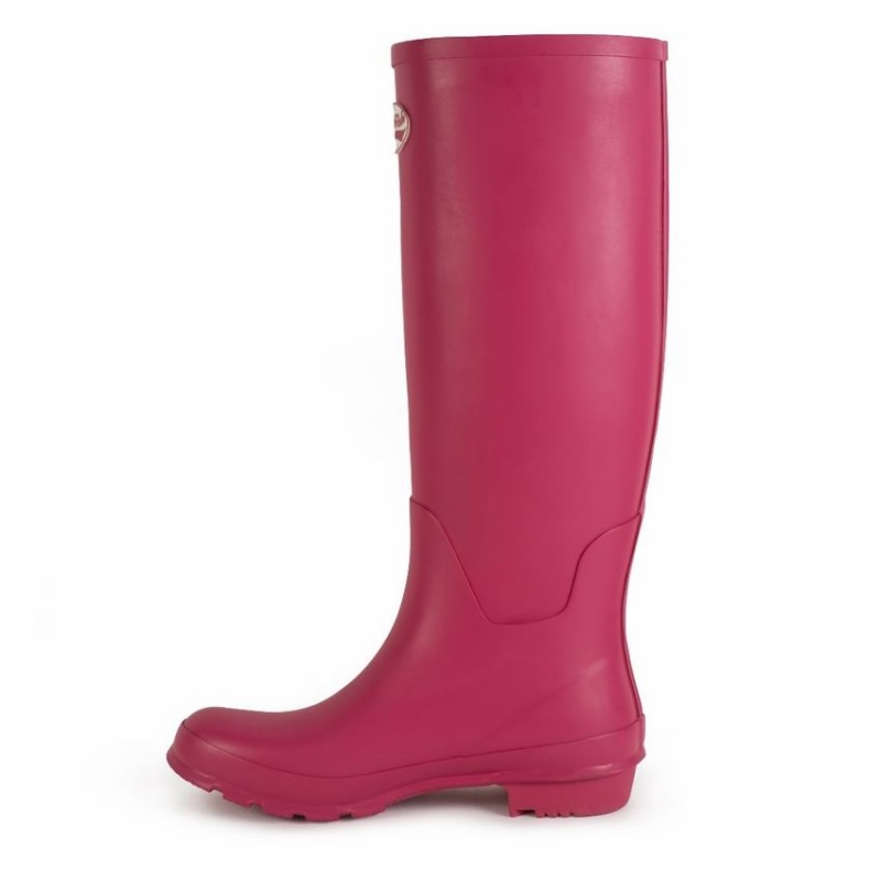 Rockfish Everyday Tall Side Adjustable Women's Wellington Boots Rose Red | OOL8644RT