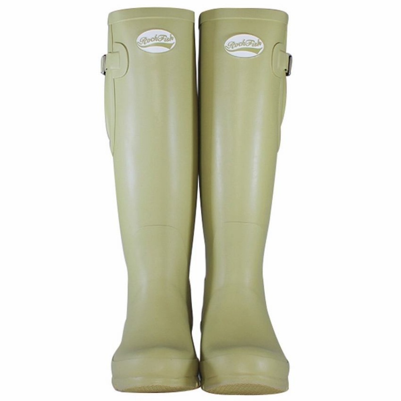 Rockfish Everyday Tall Side Adjustable Women's Wellington Boots Light Green | CPZ1169XD