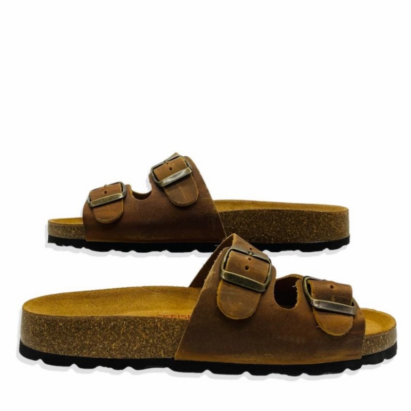 Rockfish Kendall Two-Strap Double Strap Women's Sandals Dark Brown | EIC1658DF