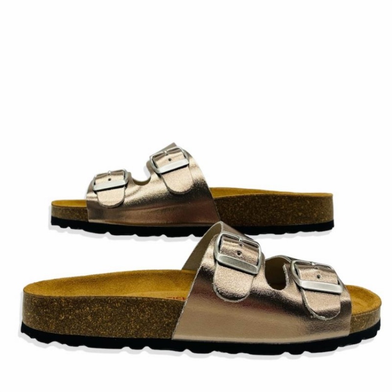 Rockfish Kendall Two-Strap Double Strap Women's Sandals Gold | WYC5440AM