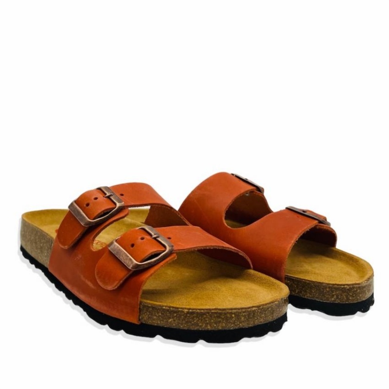 Rockfish Kendall Two-Strap Double Strap Women's Sandals Orange | KTC2988VJ