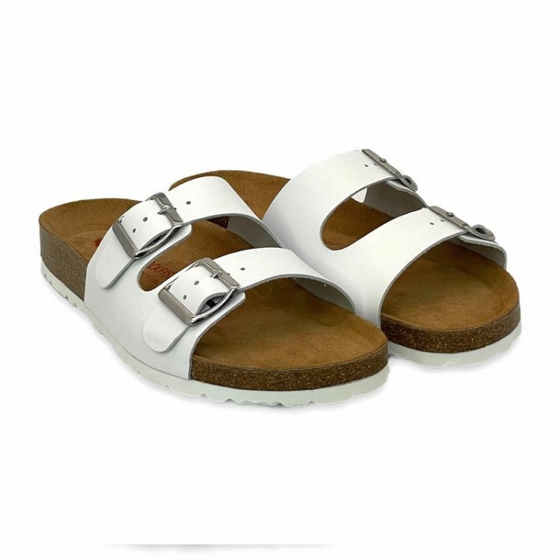 Rockfish Kendall Two-Strap Double Strap Women's Sandals White | KXS6392LM