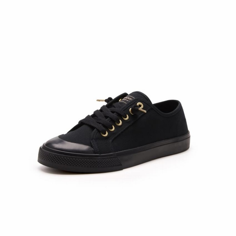 Rockfish Original 745 Lazy-lace Canvas Women's Low-Top Sneakers Black | VDM352CW