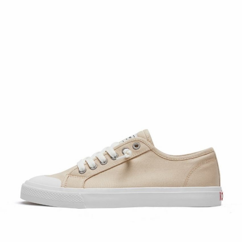 Rockfish Original 745 Lazy-lace Canvas Women's Low-Top Sneakers Beige | NNQ7335TP