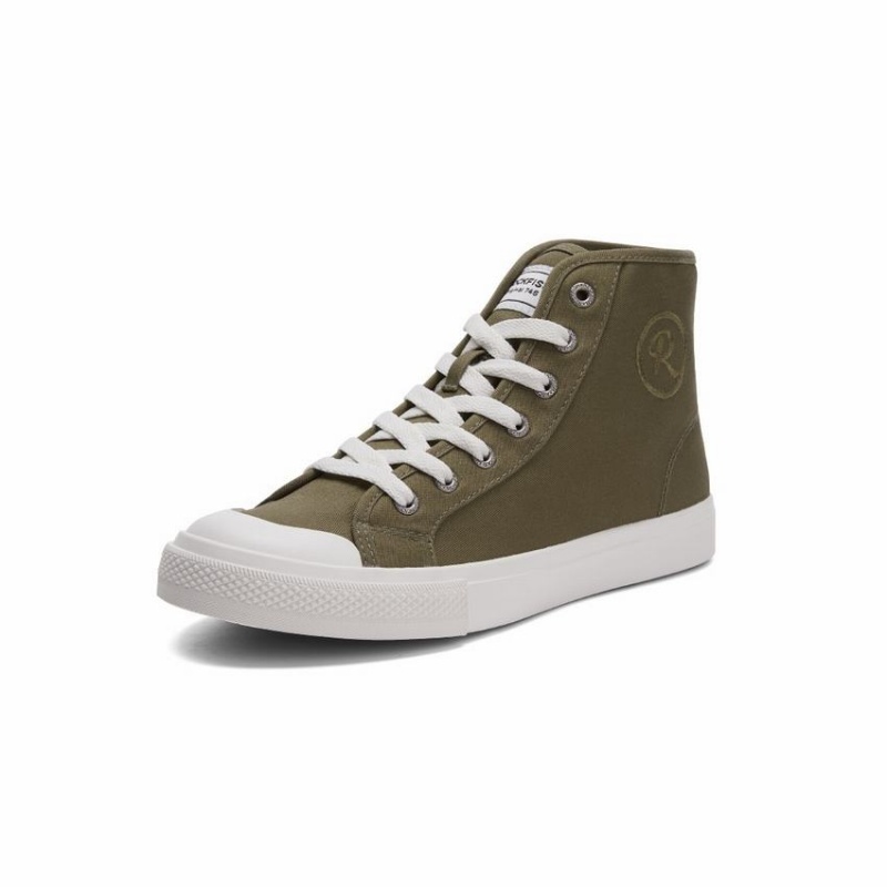 Rockfish Original 745 Water Repellent Canvas Women's High-Top Sneakers Green | VKB256XL