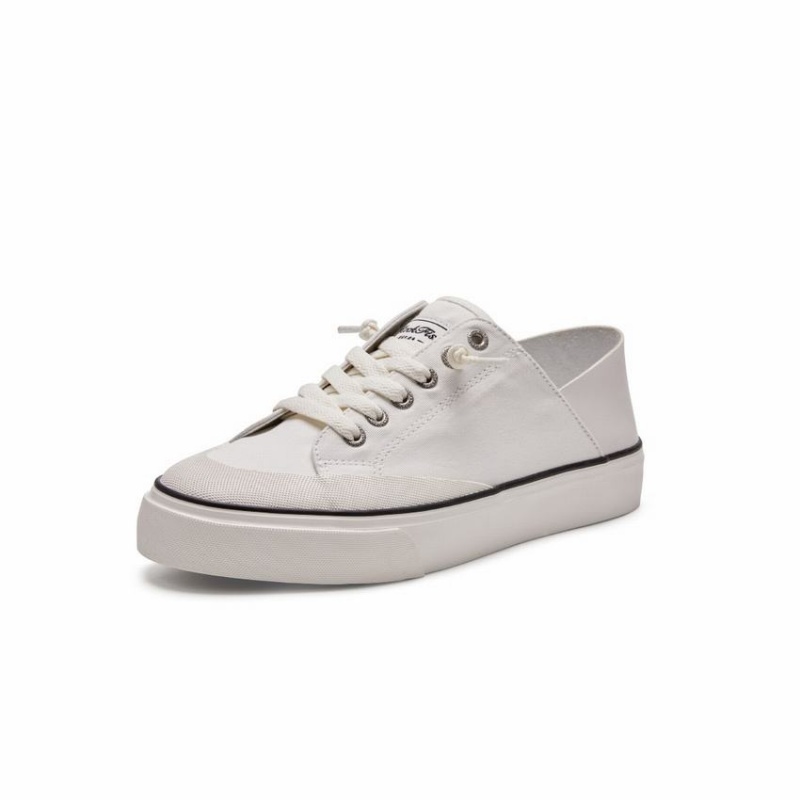 Rockfish Original 747 Lazy-heel Canvas Trainer Women's Low-Top Sneakers White | BCC3554DZ