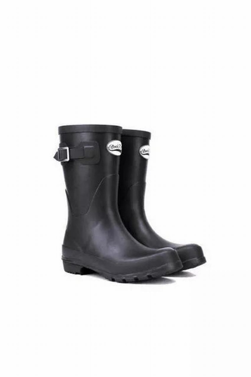 Rockfish Three Quarter Short Women's Wellington Boots Black | QYK9215AJ