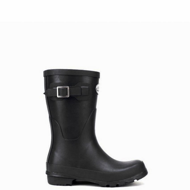 Rockfish Three Quarter Short Women\'s Wellington Boots Black | QYK9215AJ