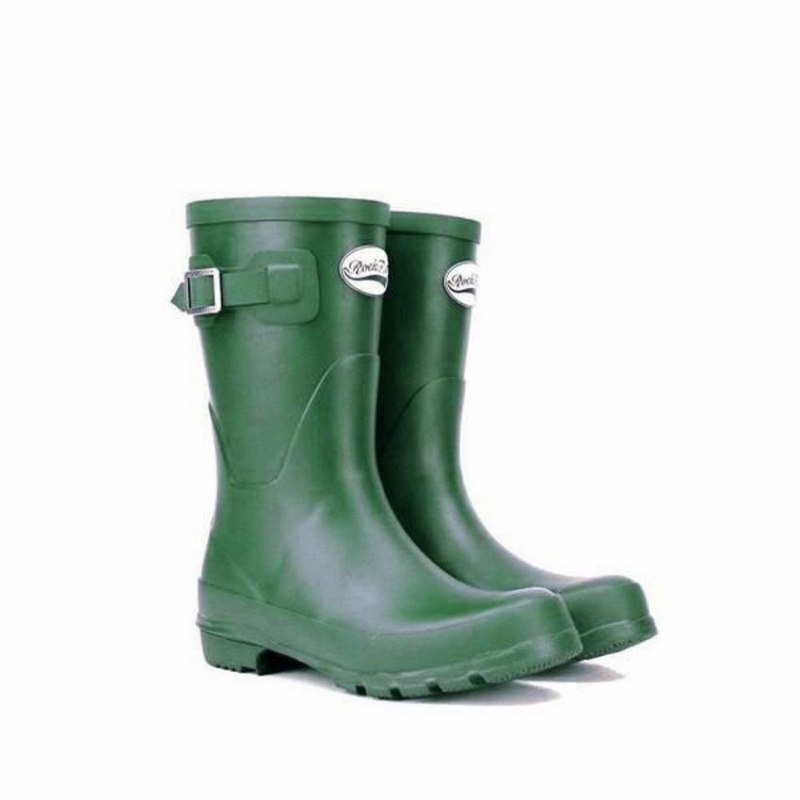 Rockfish Three Quarter Short Women's Wellington Boots Green | DAW743HL