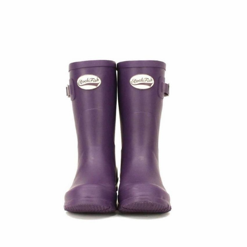 Rockfish Three Quarter Short Women's Wellington Boots Purple | OLM1382GK