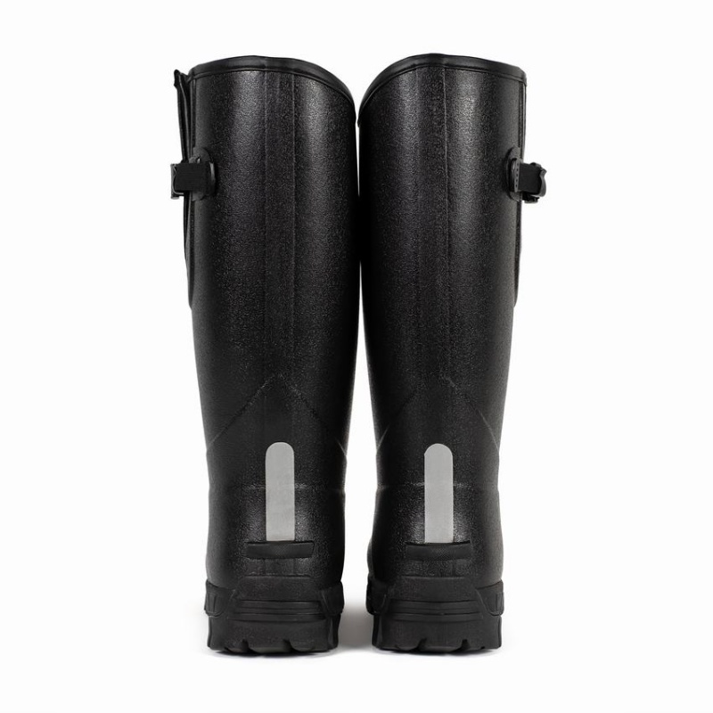 Rockfish Walkabout Tall Side Adjustable 5mm Neoprene Insulated Men's Wellington Boots Black | BFS428QG