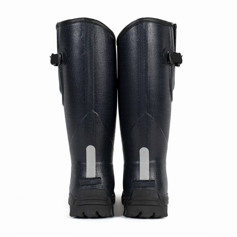 Rockfish Walkabout Tall Side Adjustable 5mm Neoprene Insulated Men's Wellington Boots Dark Blue | LDP8992KZ